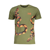 Cavalli Class Green Cotton T-Shirt -   -  Cavalli Class.